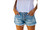 2305 NEW Perforated tassel denim shorts with straight breasted women's hot pants 7147LA