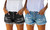 2305 NEW Perforated tassel denim shorts with straight breasted women's hot pants 7147LA