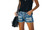 2305 NEW Perforated tassel denim shorts with straight breasted women's hot pants 7147LA