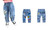 2305 NEW Cute cartoon bear printed children's jeans 7154LA