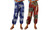 2305 NEW Cotton and linen women's high waisted drawstring cropped pants with cuffs and vintage printed pants 7158LA