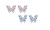 2306 NEW Blue Pink Crystal Butterfly Broken Diamond Small Earrings  7361 LA 
