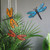 2306 NEW 3PC Large Iron Dragonfly Wall Hanging Courtyard Decoration  7469
