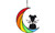 2306 NEW Moon Angel Wings Dog Rainbow Window Pendant Decoration 7471LA