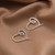 2306 NEW Silver Needle Heart Earrings Designed by Female Minority with High Grade Feeling Earrings 7494LA