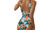 2307 NEW Printed contrast chest strap One-piece swimsuit 7512LA