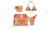 2307 NEW Tie dyed bikini split skirt swimsuit set of four 7513LA