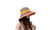 2307 NEW Color matching rainbow big brim Sun hat straw hat foldable 7383LA