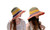 2307 NEW Color matching rainbow big brim Sun hat straw hat foldable 7383LA