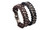 2307 NEW Men's leather rope alloy woven bracelet 7522LA