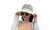 2307 NEW Summer sun shading and sunscreen straw flower patchwork sun hat Bucket hat 7543LA
