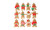 2308 NEW 12PC Gingerbread man Christmas tree decoration Christmas scene decoration pendant 7815LA