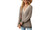2308 NEW Autumn/Winter Lace V-Neck Contrast Long Sleeve T-shirt Top 7934LA