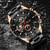 2308 NEW Men's waterproof color matching three eye watch, stainless steel strap watch 7946LA