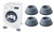 2308 NEW 4PC Washing machine foot pad, wave wheel drum, universal anti slip and increased shock absorption 7952