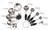 2308 NEW 10PC stainless steel graduated silicone handle measuring cup and spoon set 7965