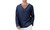 2308 NEW Solid V-neck men's casual long sleeved T-shirt 7977LA