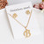 2308 NEW Stainless Steel Pendant English Letter Necklace Earnail Set 7981LA