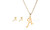 2308 NEW Stainless Steel Pendant English Letter Necklace Earnail Set 7981LA