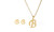 2308 NEW Stainless Steel Pendant English Letter Necklace Earnail Set 7981LA
