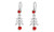 2308 NEW Christmas Tree Water Drop Tassel Mid length Earrings 8103LA