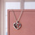 2309 NEW Halloween Heart Shaped Skeleton Necklace Jewelry Simple Diamond Pendant Necklace 8111 la