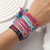2309 NEW 6PC Handwoven Lucky Bracelet Colorful Tassel Plaid Ethnic Friendship Bracelet 8189 LA