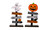 2309 NEW 2PC Halloween Wooden Crafts Decoration Pumpkin Ghost 8196la