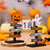2309 NEW 2PC Halloween Wooden Crafts Decoration Pumpkin Ghost 8196la