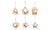 2310 NEW 6PC Christmas Tree Wooden Double Layer Hollow Hanger Colorful Christmas Decoration 8234 la
