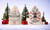 2310 NEW 2PC Christmas Canvas Bag Closing Gift Bag Backpocket 8247la