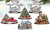 2310 NEW 6PC Creative Christmas Tree Acrylic Decorative Pendant Home Decoration 8251LA