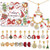 2310  NEW   Golden XMAS 24 days Fall a few calendar gift box set DIY beading necklace  7648   LA