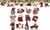 2310  NEW 36 PCS DIY Wooden Crafts Christmas Pendant  7656  /7654