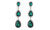 2311 NEW Long water drop gemstone earrings, feminine style earrings with diamond embellishments, geometric crystal earrings  8295LA