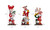 2311 NEW 3PC Christmas desktop decorations, wooden dwarf vertical letter ornaments 8296LA