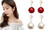 2311 NEW Personality, temperament, size, pearl front and back style earrings, pearl short earrings, women's earrings 8332LA