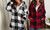 2312 NEW Women's autumn and winter long sleeved plaid hooded zipper with pocket loose jacket 8355LA