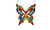 2402 Colored butterfly acrylic flat glass decorative pendant 8369LA