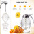 2402 Creative press type honey jar squeeze sauce bottle plastic sealed jar funnel type jar syrup pot with base 8375