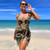 2403 Summer printed one piece swimsuit wrap skirt two-piece set 8394