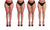 NEW Girls' Fishing Net Stockings 4PCS 7696