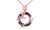 2404 Mother's Day Gift S925 Sterling Silver Rose Crystal Necklace Earring Set 8431LA