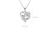 2404 Mother's Day Gift Zircon Heart Mother Baby S925 Necklace 8441LA