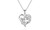 2404 Mother's Day Gift Zircon Heart Mother Baby S925 Necklace 8441LA