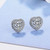 2404 Diamond studded heart-shaped zircon earrings, earrings, temperament ear accessories, earrings 8446LA