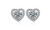 2404 Diamond studded heart-shaped zircon earrings, earrings, temperament ear accessories, earrings 8446LA