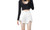 2405 NEW Women's summer high waisted, burred and perforated denim shorts, A-line short jeans 8473LA