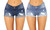 2405 NEW Summer women's denim shorts with cuffed hot pants 8478LA
