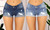 2405 NEW Summer women's denim shorts with cuffed hot pants 8478LA